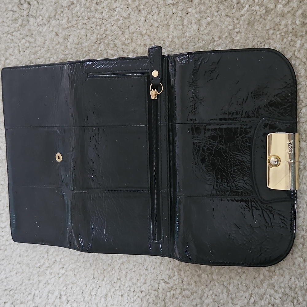 ☀️HP☀️Vintage Coach Patent Leather Checkbook Wallet - Picture 5 of 11